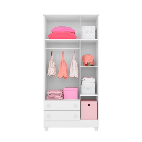 Ropero 3 Puertas 2 Cajones 2617 QMOVI | Blanco Ropero 3 Puertas 2 Cajones 2617 QMOVI | Blanco