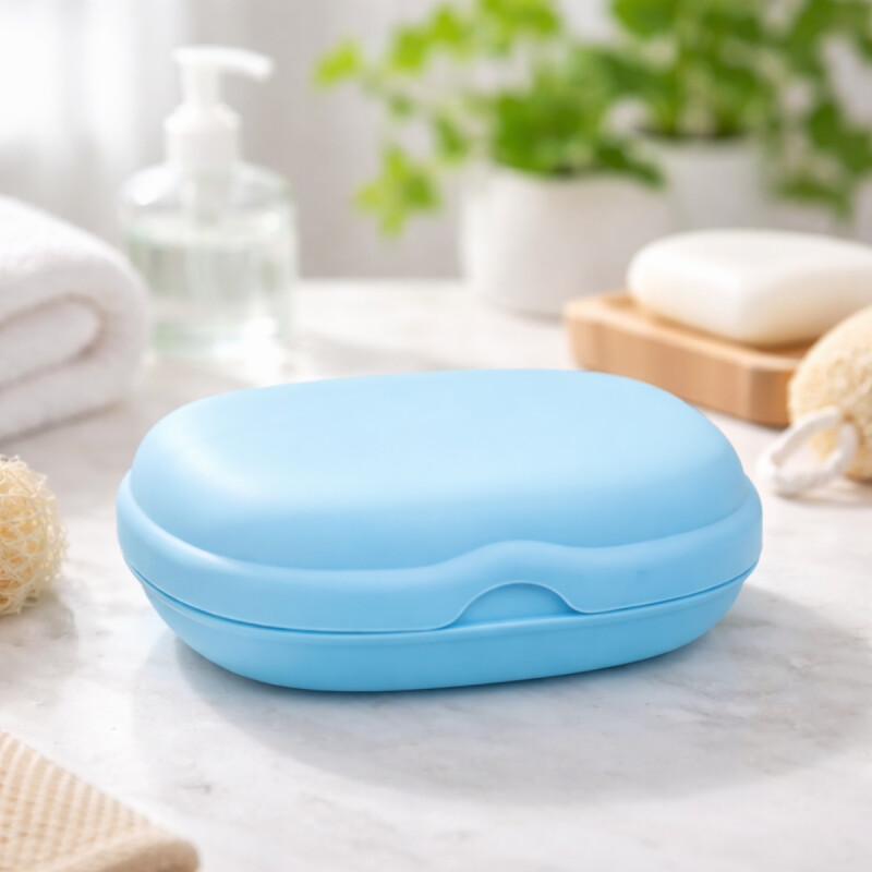 Jabonera con tapa CELESTE