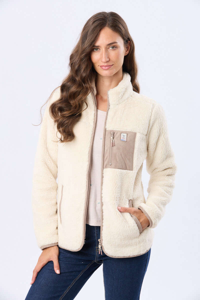 CAMPERA DE SHERPA - Natural 
