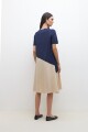 Vestido color block manga corta azul marino