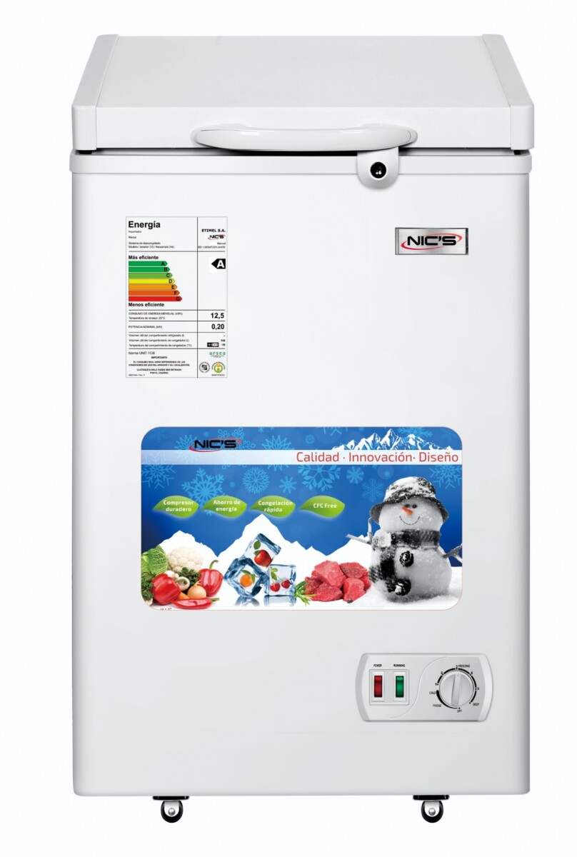 Freezer Convertible NICS 108 Litros BD-108WF | Blanco | Clase A 