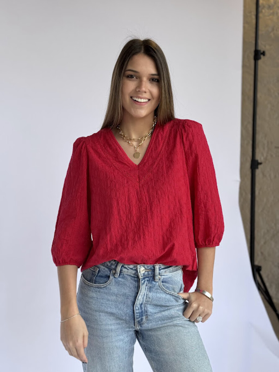 Blusa Carol - roja 