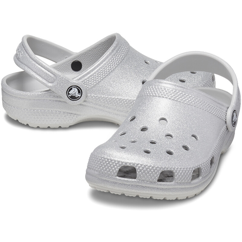 Classic Clog Glitter Gris