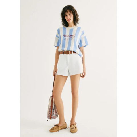 SHORTS FEM BEGE CLARO