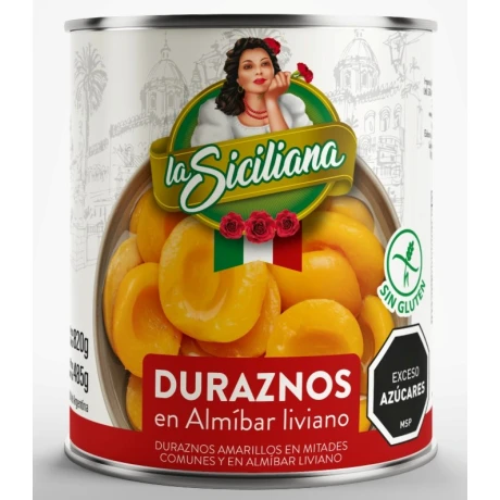 DURAZNOS EN ALMIBAR 820 GR LA SICILIANA DURAZNOS EN ALMIBAR 820 GR LA SICILIANA
