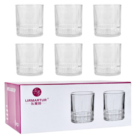 Set de 6 vasos de whisky de vidrio Set de 6 vasos de whisky de vidrio