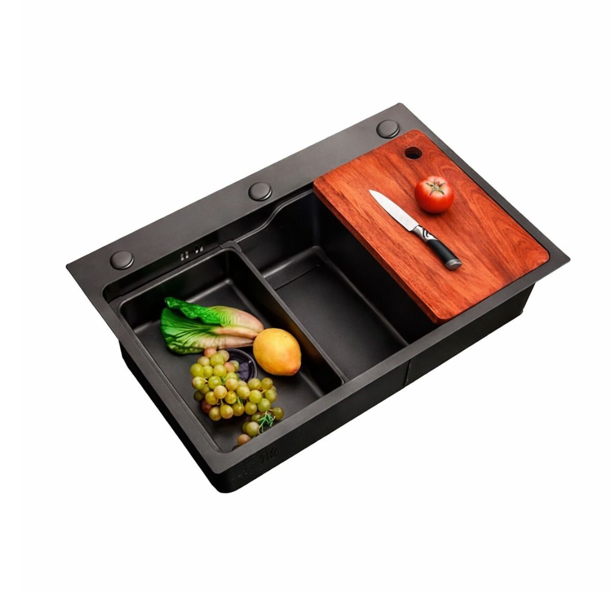 Pileta De Cocina Dream Simple Grande Negra 75x45x21cm 