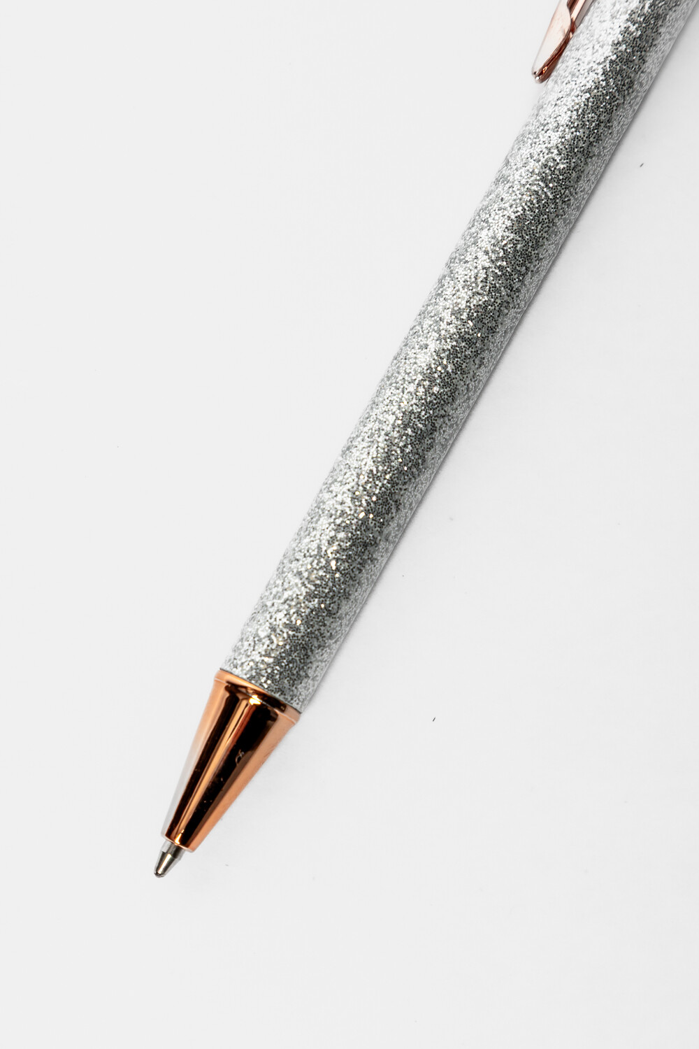 Lapicera Glitter Plateado