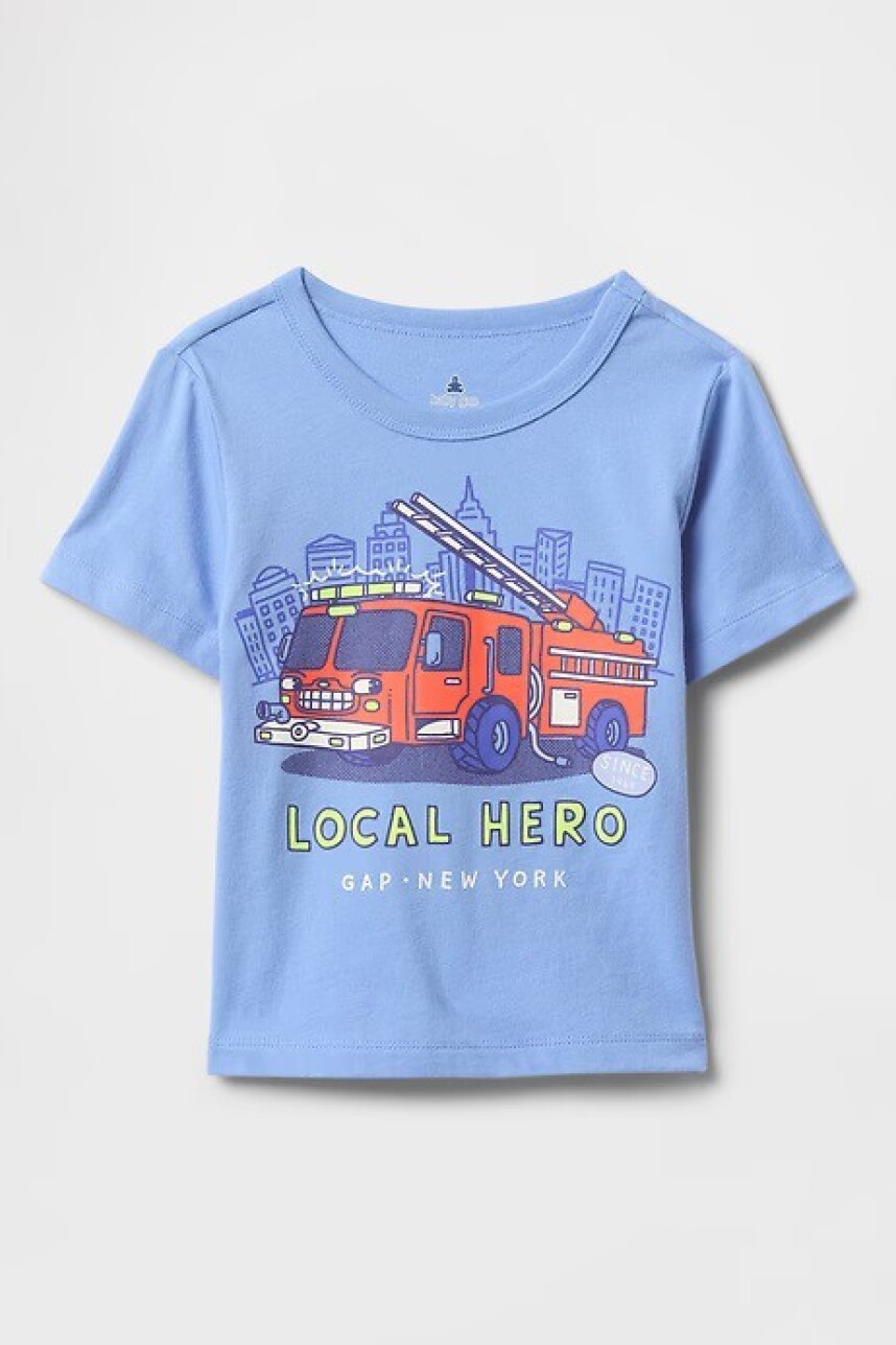 Remera Gràfico Toddler Niño Shirting Blue