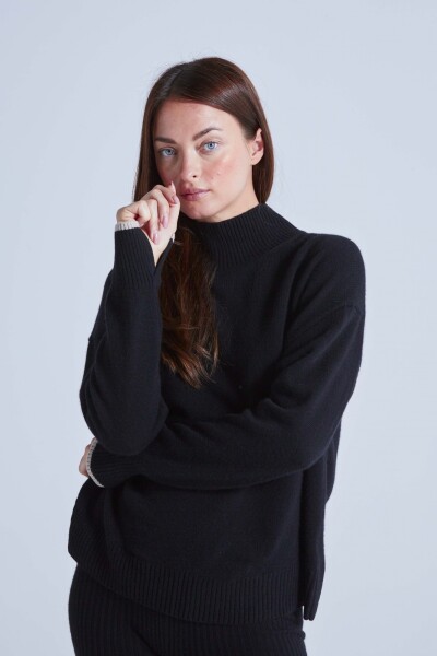 PULL ML RAYURE POIGNETS Negro