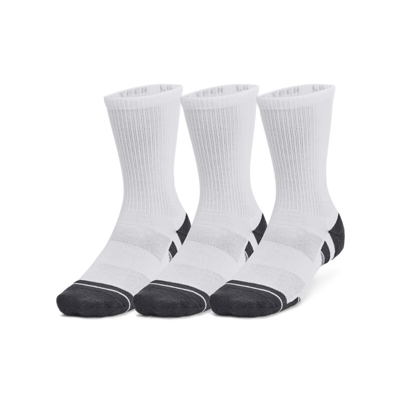 UA Performance Tech 3pk Crew-WHT WHT-100