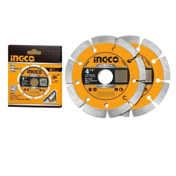 SET DISCOS SEGMENTADOS X2 4 1/2 INGCO DMD0111523 SET DISCOS SEGMENTADOS X2 4 1/2 INGCO DMD0111523
