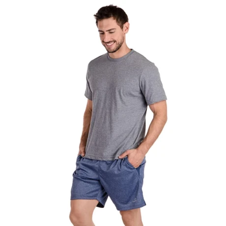 Remera Topper Moda Hombre Mc Basicos Gris Melange S/C