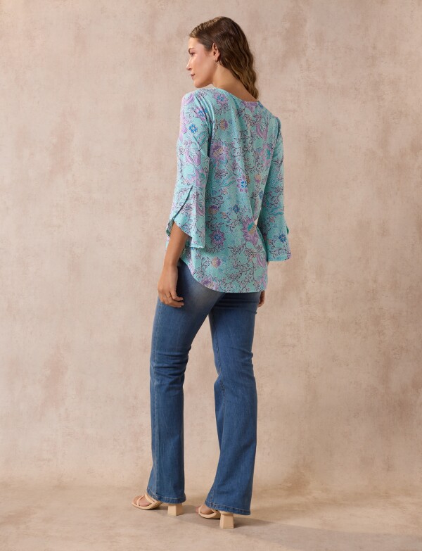 Blusa Print VERDE AGUA/MULTI