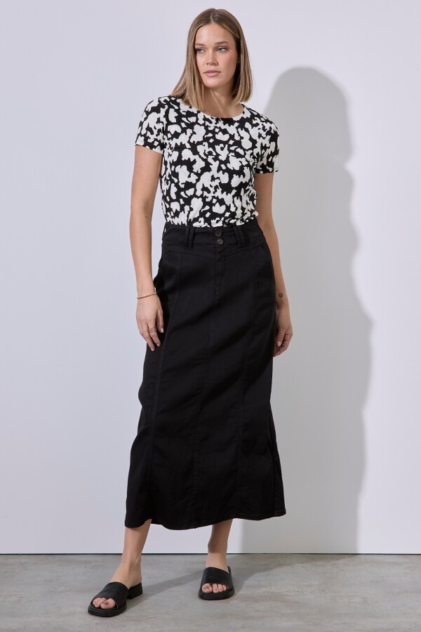 Falda Maxi Denim NEGRO