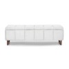 Banco Baul Patas Madera 140 x 50 x 48 Tapizado tela clara Banco Baul Patas Madera 140 x 50 x 48 Tapizado tela clara