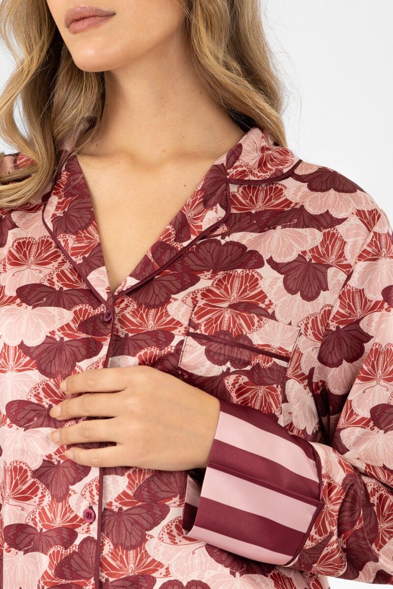 Pijama frida mariposas Rosa antique