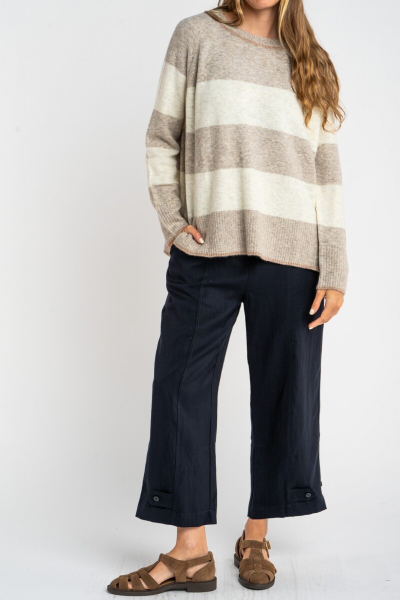 Sweater Rayado Visón