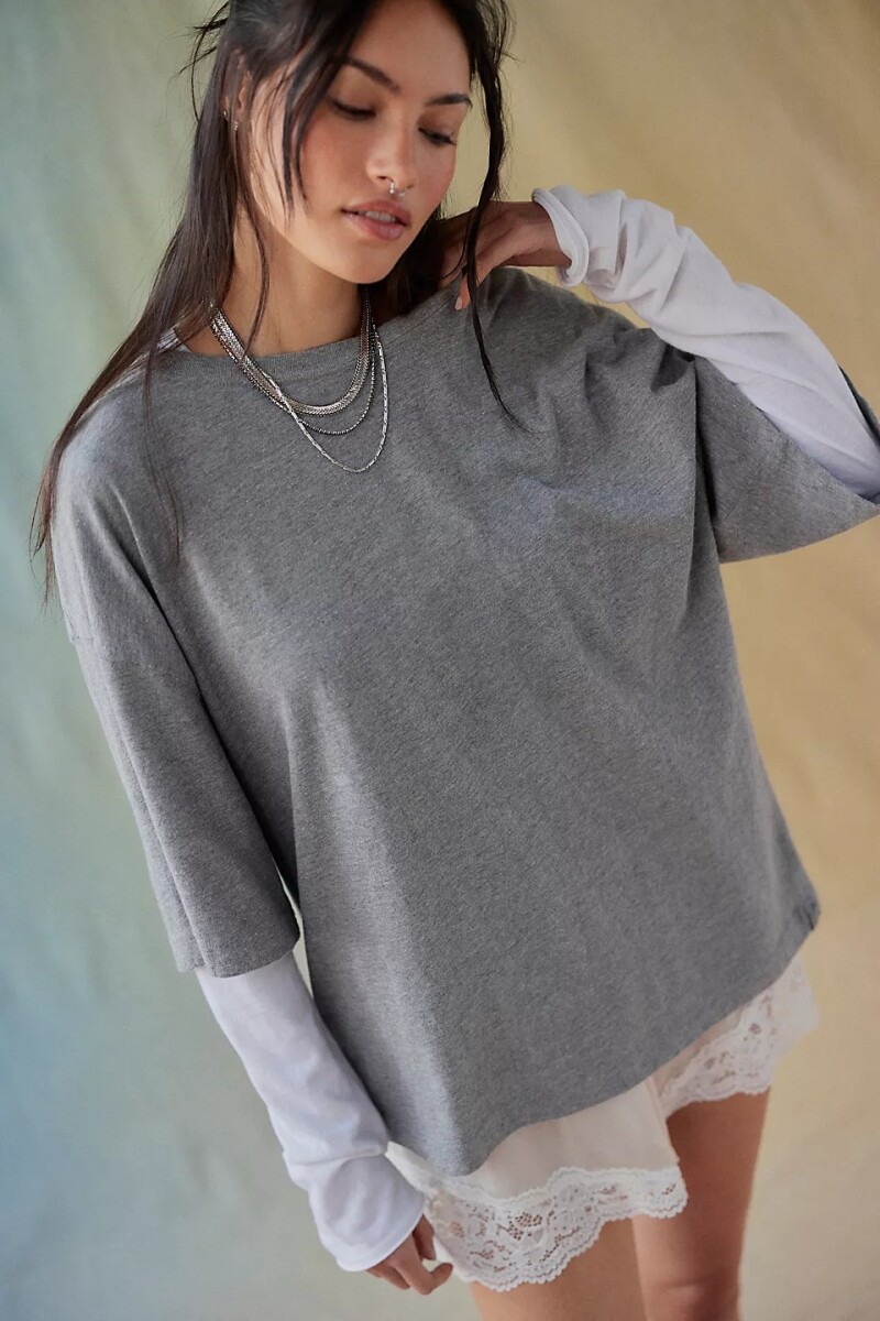 WTF PERFECT OVERSIZED TEE Gris
