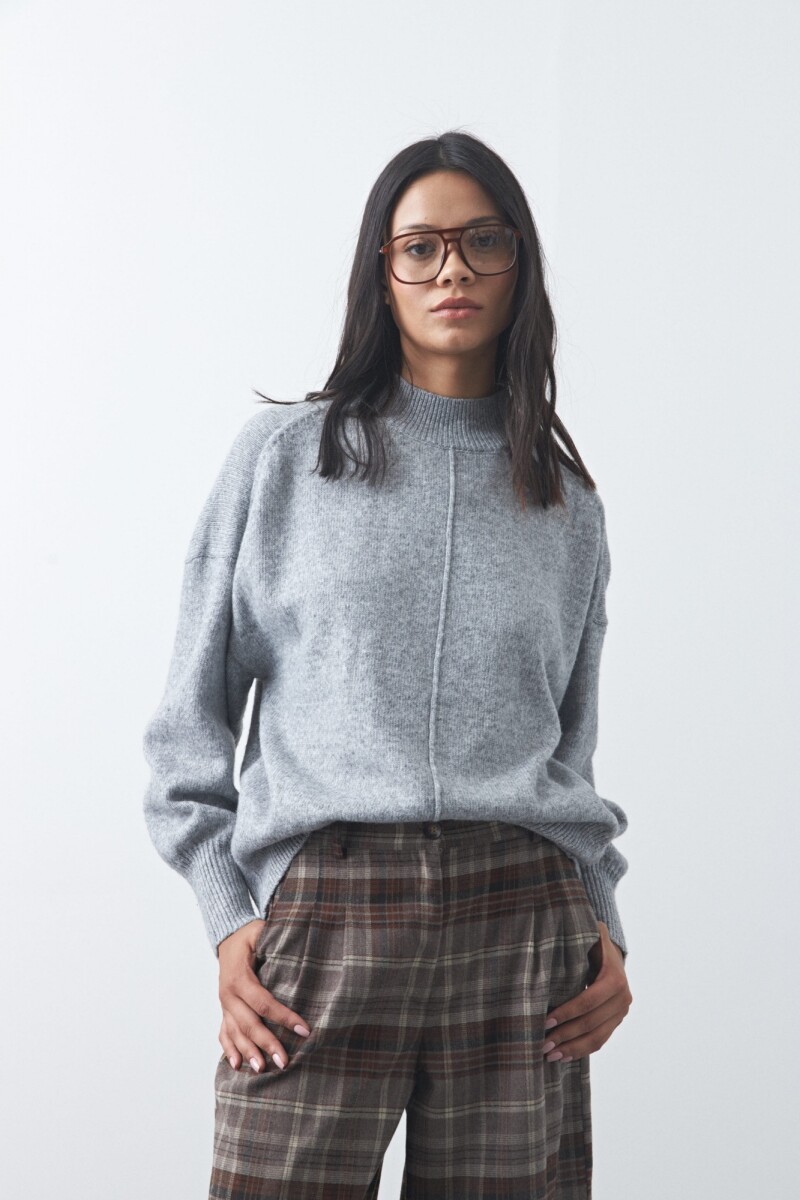 POLERA ISLAND - Gris Melange 