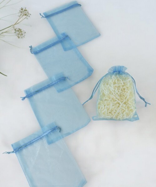 Pack x 100 - Bolsas organza 12x17 cm TURQUESA