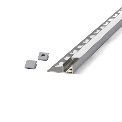 Lumiere Led Quadra Simple 10mm x 2.5m Cromo Mate Lumiere Led Quadra Simple 10mm X 2.5m Cromo Mate