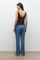 Pantalon recto Lyocell jean medio