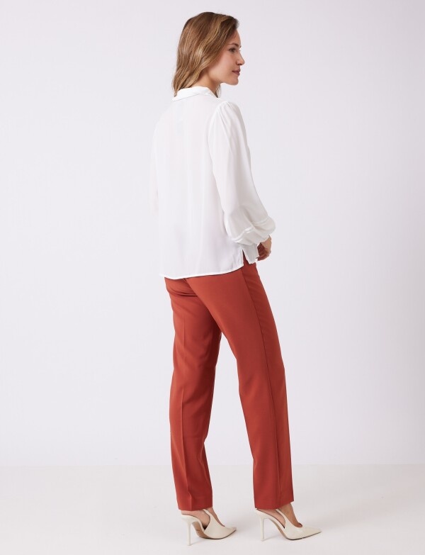 Camisa Gasa & Detalles Encaje CRUDO