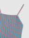 Traje De Baño Estampado Retro Verde Agua