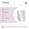 Espejo Vertical Lumax Suleban c/marco y luz 90x70cm Blanco