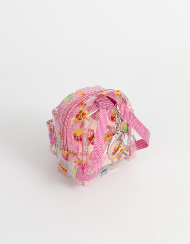 Librería Sets Foodie Set De Librería En Mini Mochila De Pvc Estampado Con Llavero - Combinacion Multicolor