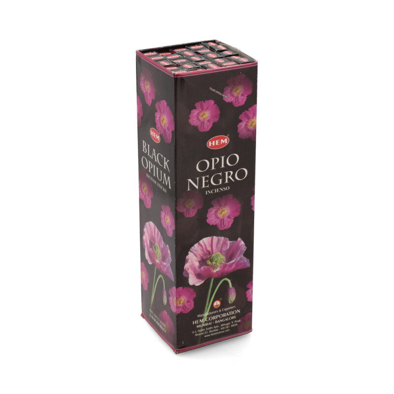 INCIENSO HEM CAJA DE CARBÓN X25 Opium Negro