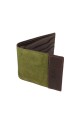 Billetera al corte con visor y tarjetero verde