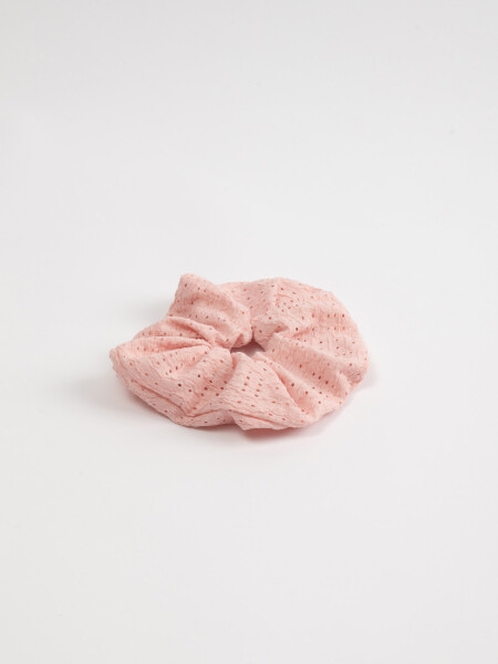 Scrunchie pointelle Rosa