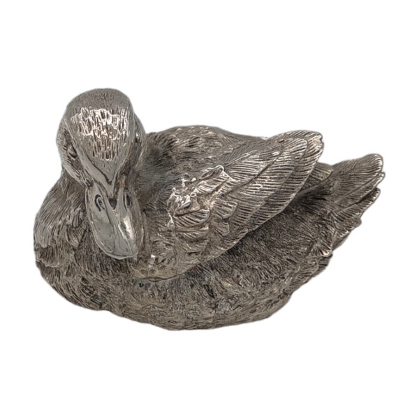 ADORNO PELTRE PATO 03 Plateadouniforme