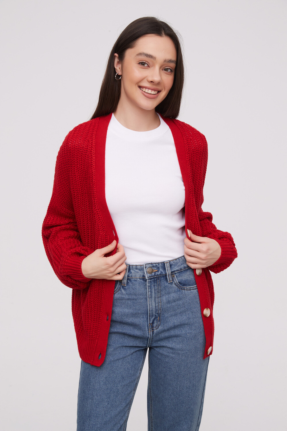 Cardigan Ahualoa Rojo