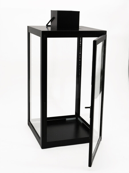 FANAL DE METAL CON VIDRIO NEGRO