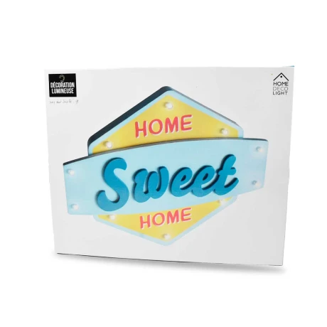 CARTEL LED MADERA HOME SWEET HOME 35X27.5X3CM 26112 CARTEL LED MADERA HOME SWEET HOME 35X27.5X3CM 26112