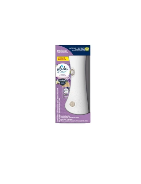 APARATO + REPUESTO AROMATIZADOR GLADE AUTOM. LAVANDA VAINILLA, 175G APARATO + REPUESTO AROMATIZADOR GLADE AUTOM. LAVANDA VAINILLA, 175G