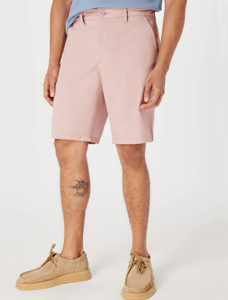 BERMUDA RECTA ESTILO CHINO EN LINHO ROSA