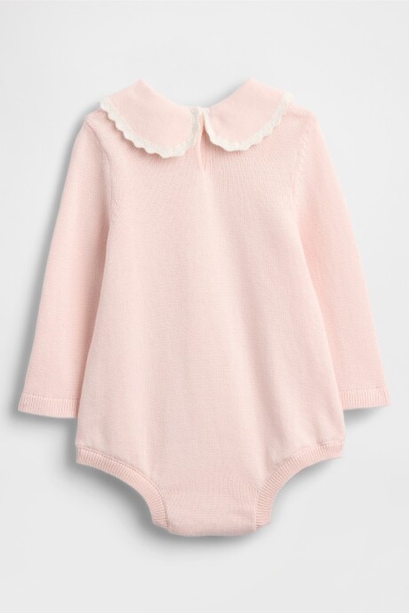 Body Con Cuellito Bordado Bebé Barely Pink
