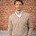 Sweater escote v cashmere Camello