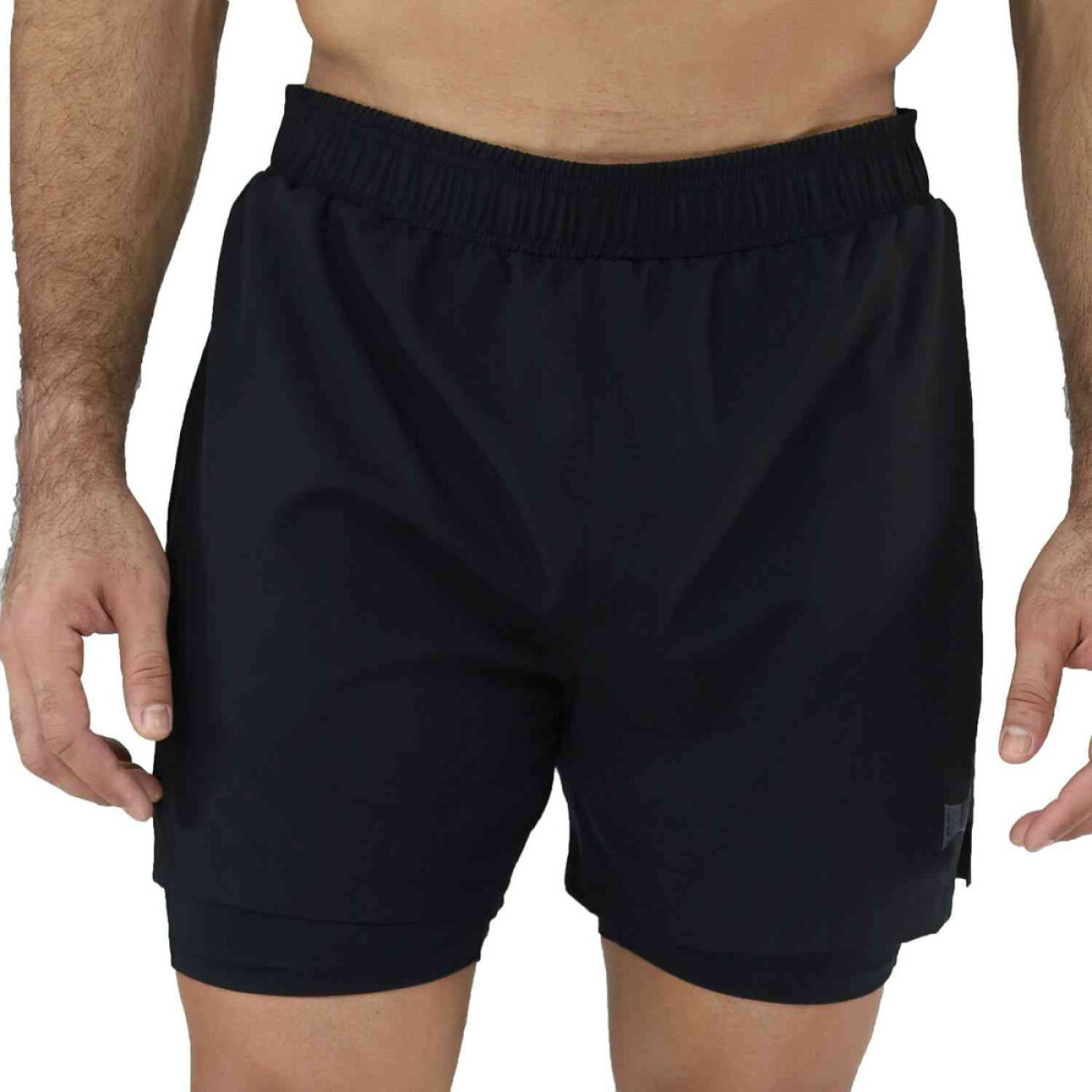 SHORT 2IN1 MEN POLY/ ELAST EVERLAST RALLY BK M6 XL - BLACK 