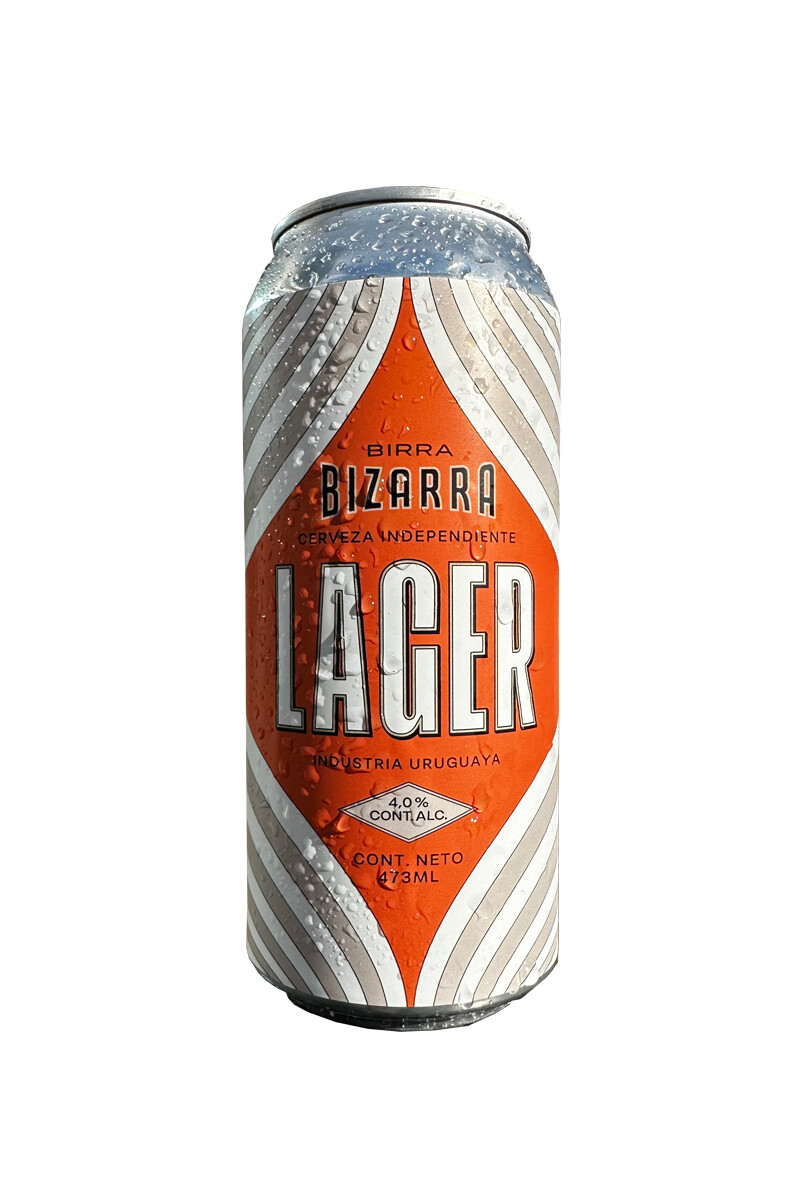 Cerveza Birra Bizarra Lager Lata 473 ml 