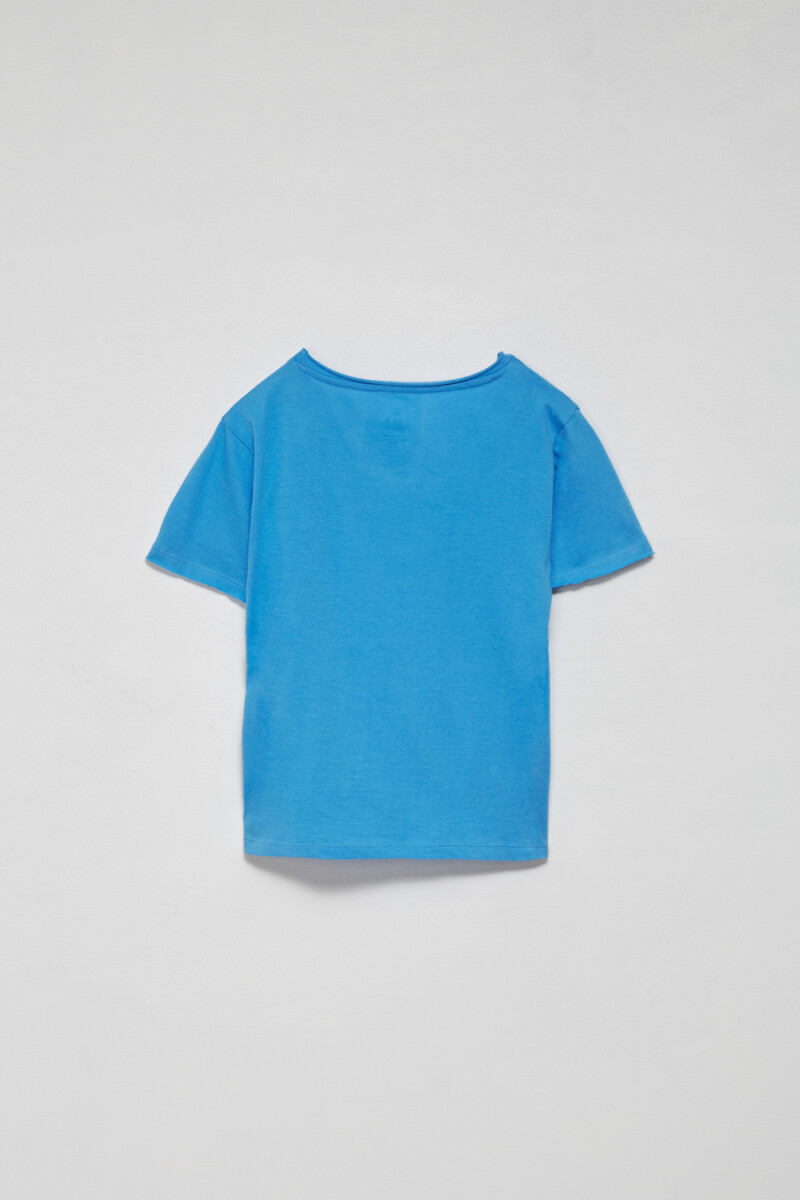 Camiseta manga corta Laguna- Azul vibrante