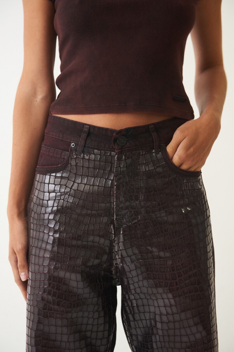 J. Baggy Croco Bordeaux Bordo