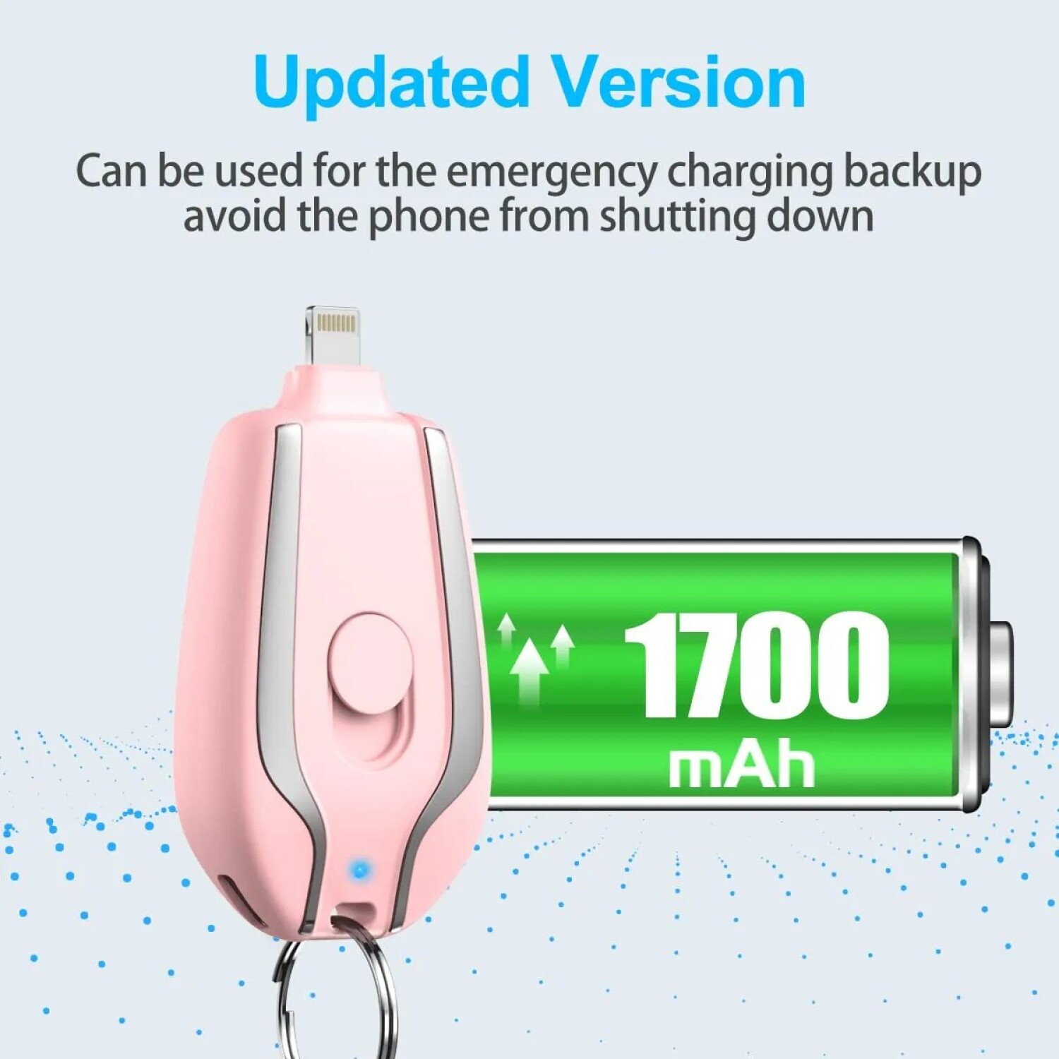 Cargador Portatil Power Bank Emergencia 1000mah iPhone - Variante Color  Rosa — Atrix