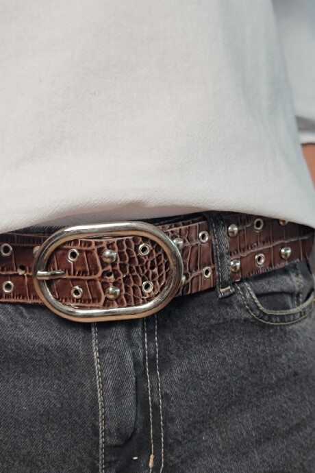 Cinto Snake Croco Chocolate