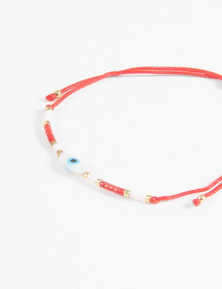 Pulsera ojito ajustable - rojo 