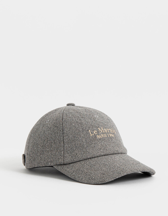 Caps Denim Gorra Bordada Gris Melange - Gris Melange